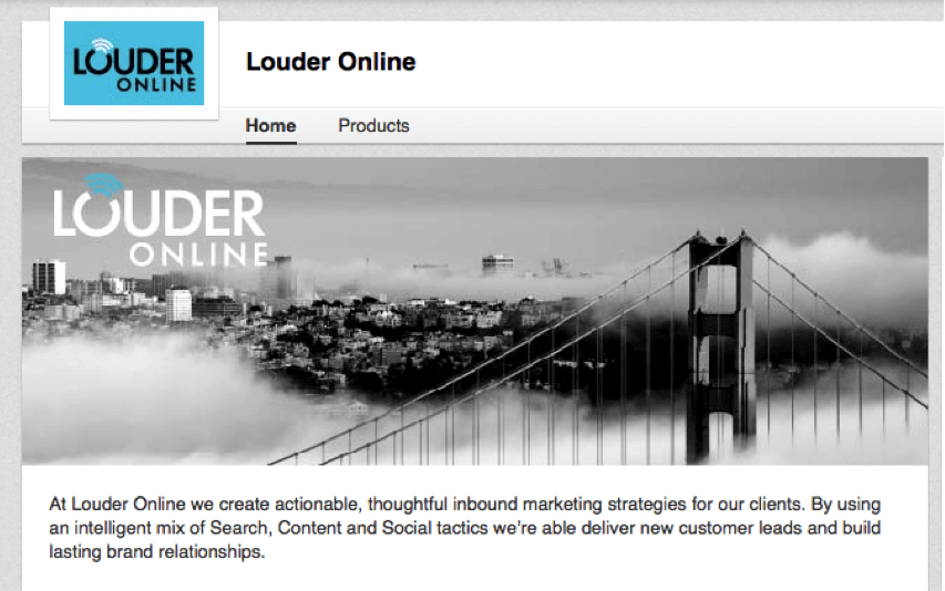Louder Online LinkedIn Page