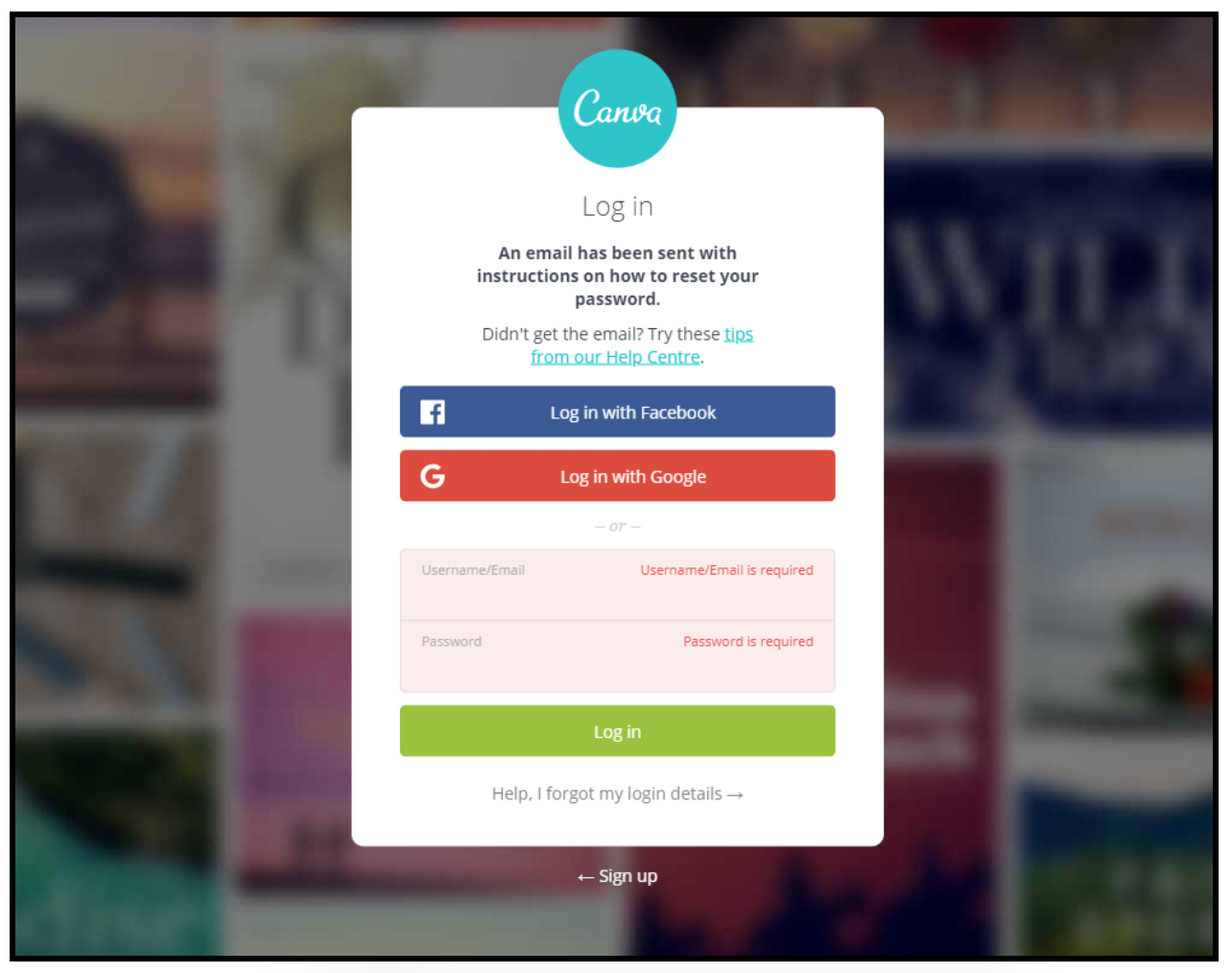 Creating and logging in to your Canva account - Canva Help Center